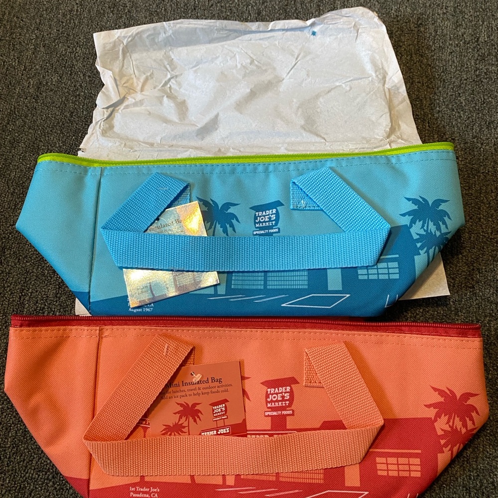 Trader Joe's Blue and Red Mini Bags